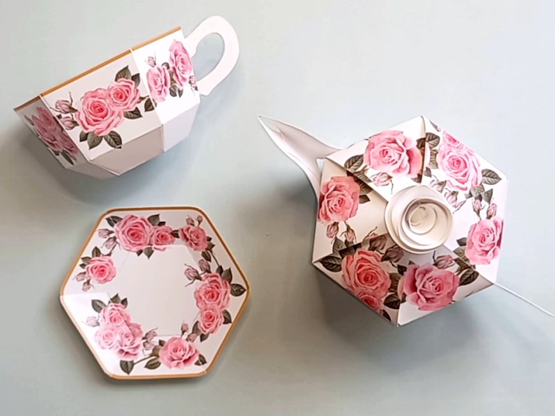 PDF Rose Tea Party Set by Esselle Crafts