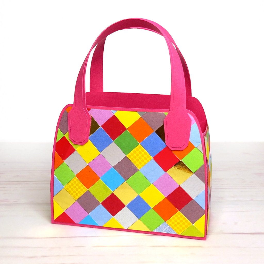 Colourful Patchwork Upcycled Favour Bag by Esselle Crafts