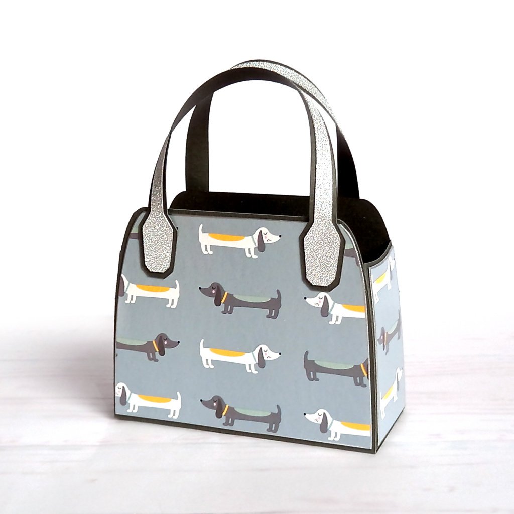 Upcycled Sausage Dog Favour Bag by Esselle Crafts