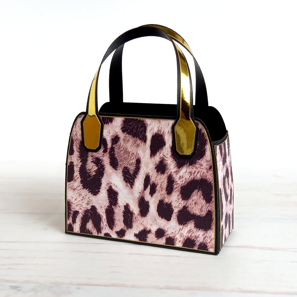Leopard Print Upcycled Favour Bag by Esselle Crafts