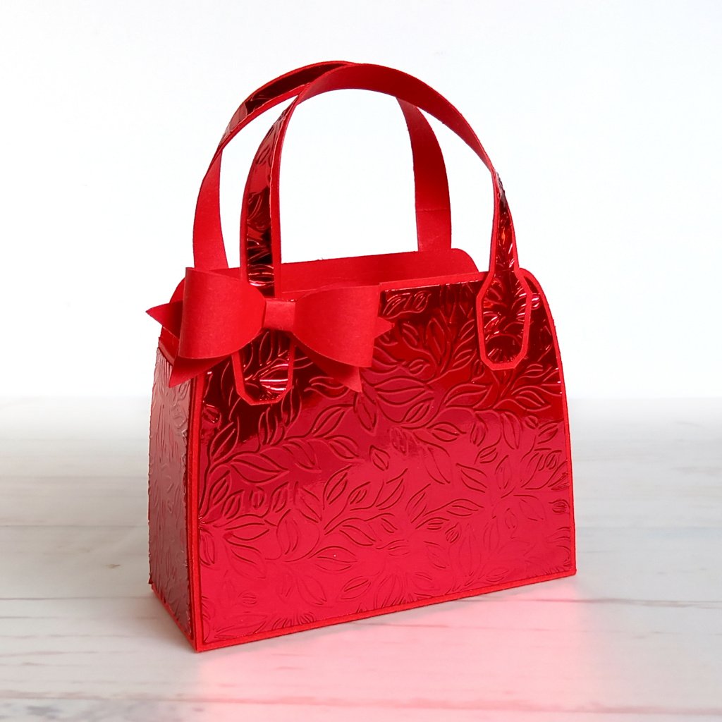 Red Upcycled Favour Bag by Esselle Crafts