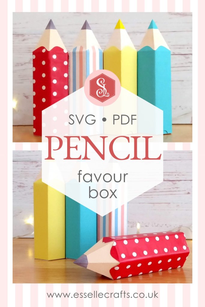 3D Paper Craft Pencil Favour Boxes Blog Post by Esselle Crafts