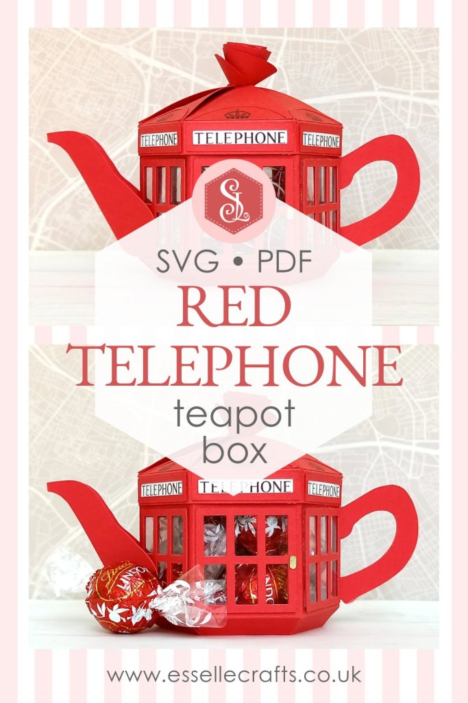 Paper Craft Red Telephone Teapot Box Blog Post