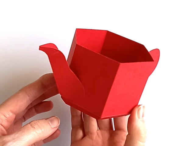 Paper Craft Santa Claus Christmas Teapot Gift Box