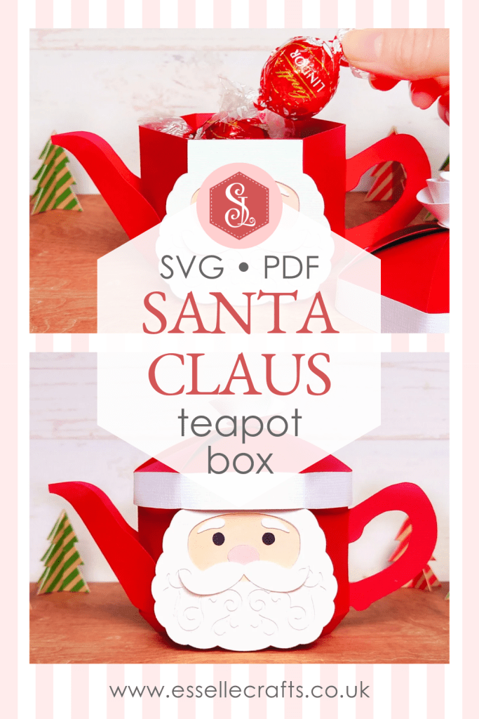 Paper Craft Santa Claus Christmas Teapot Gift Box
