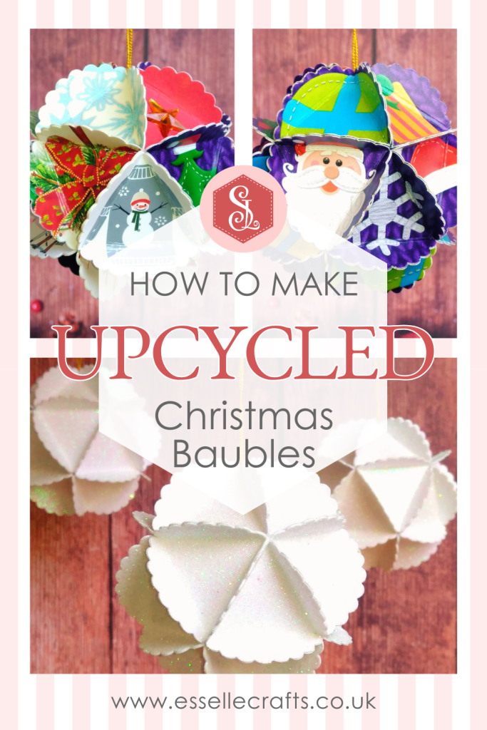 DIY Upcycled Christmas Greeting Card Baubles