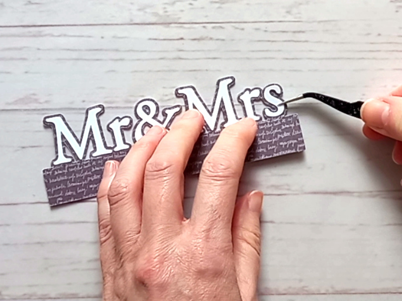 Mr and Mrs papercraft treat box svg template for wedding gift giving