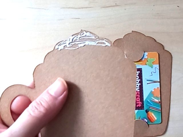 Making a papercraft gift card holder in the style of a pumpkin spice latte mug.